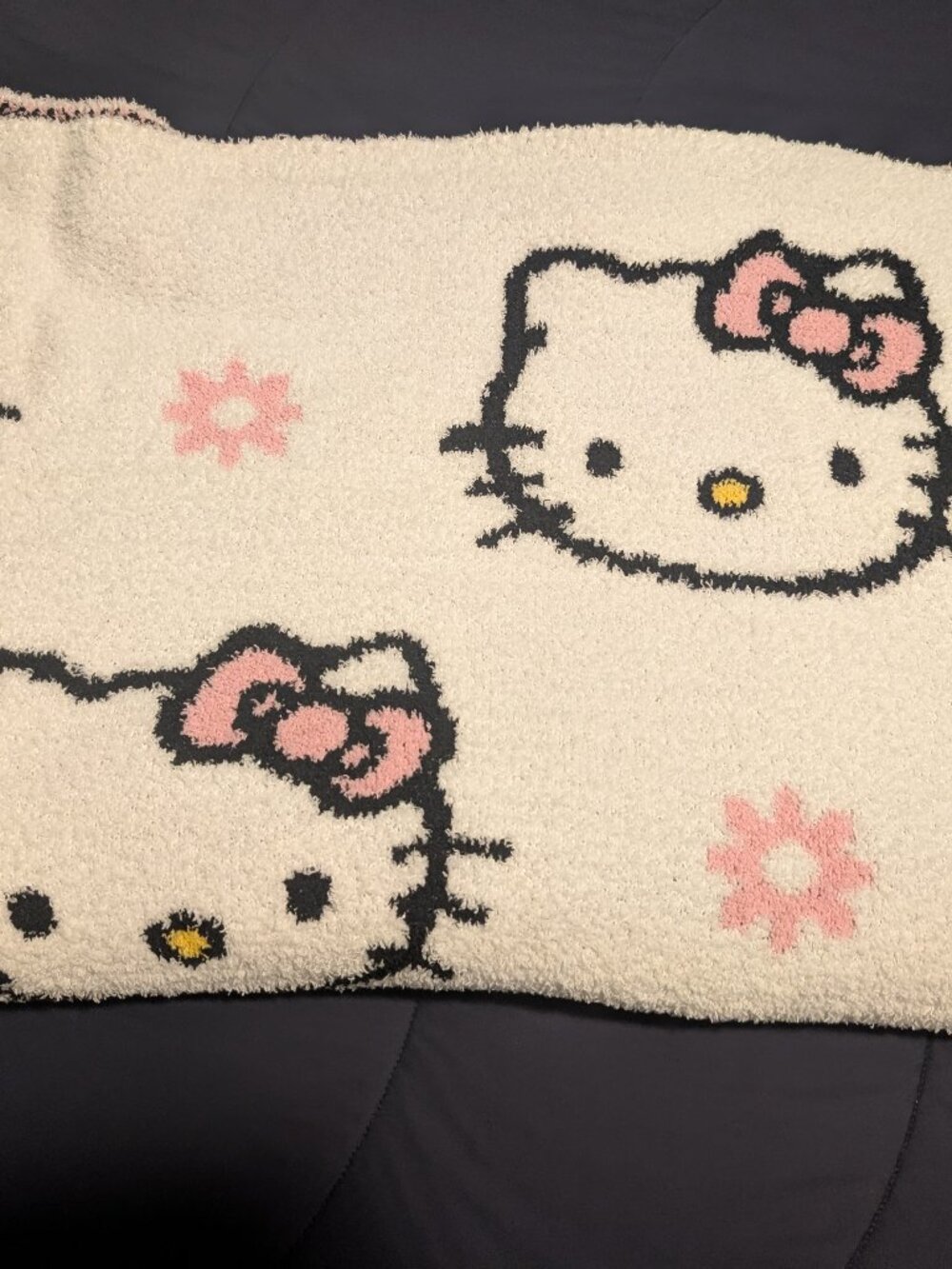 Hello Kitty Super Soft Daisy Pink Throw Blanket 50X70 Pre Owned Excellent